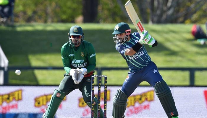 Pakistan’s wicketkeeper-batter Mohammad Rizwan batting against Bangladesh atHagley Oval in New Zealand on October 7, 2022. — Courtesy PCB