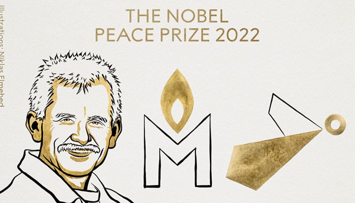 Illustration of the Nobel Peace Prize winners shared by the Nobel Prize Committee. — Twitter