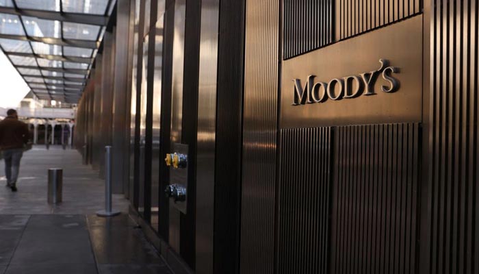Signage is seen outside the Moodys Corporation headquarters in Manhattan, New York, US, November 12, 2021. — Reuters/File