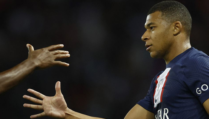 Soccer Football - Ligue 1 - Paris St Germain v OGC Nice - Parc des Princes, Paris, France - October 1, 2022 Paris St Germains Kylian Mbappe reacts after the match. — Reuters