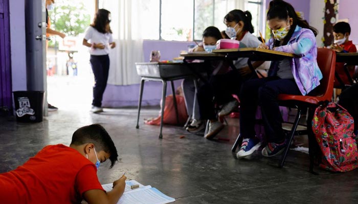 A representational image of students attending a class in Ciudad Juarez, Mexico June 22, 2022. — Reuters/File