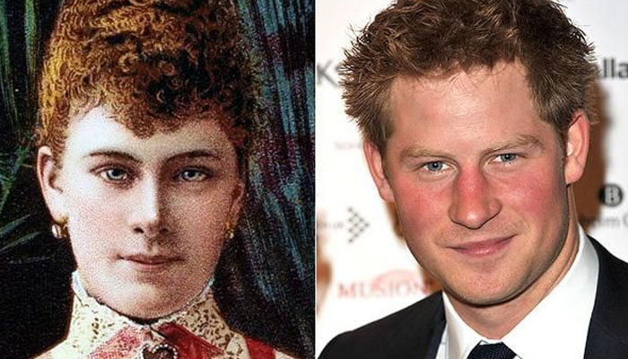 Prince Harry dubbed twin of Queen Mary, see photo