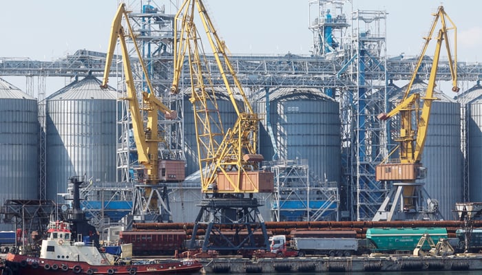 A view shows a grain terminal in the sea port in Odesa after restarting grain export, as Russias attack on Ukraine continues, Ukraine August 19, 2022. — Reuters