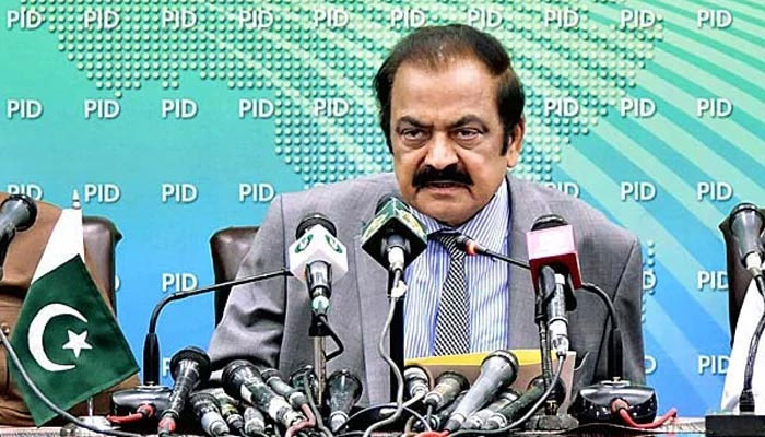 Interior Minister Rana Sanaullah — PID/File