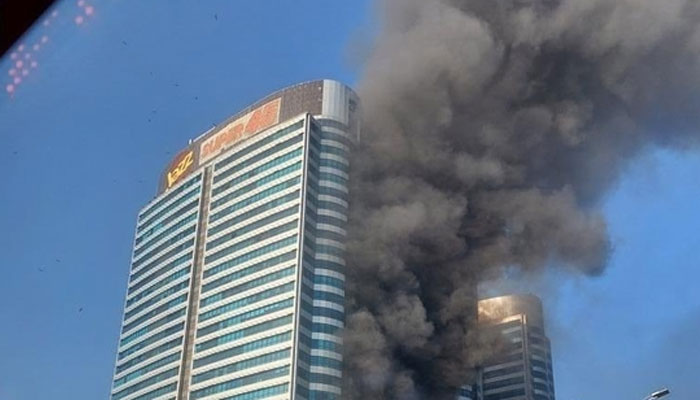 Fire erupts at mall in Islamabad. — Twitter