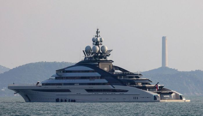 The 465-foot superyacht Nord, owned by the sanctioned Russian oligarch Alexey Mordashov is seen docked, in Hong Kong, China October 7, 2022. —  Reuters
