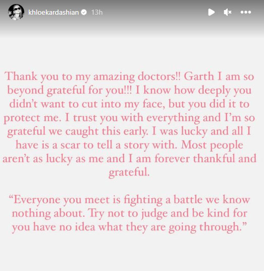 Khloé Kardashian opens up about her recent skin cancer scare
