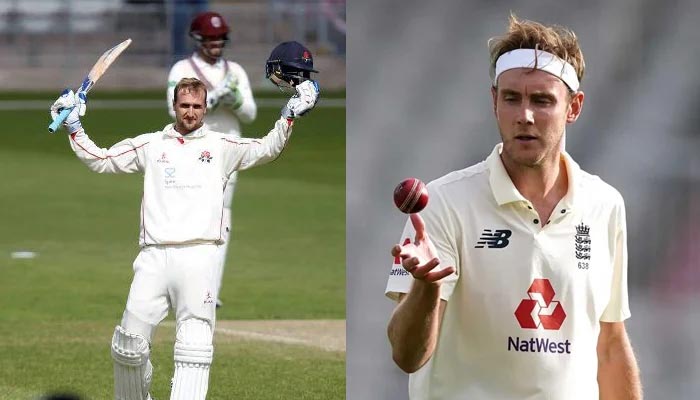 Liam Livingstone (L) andStuart Broad. — Twitter/File