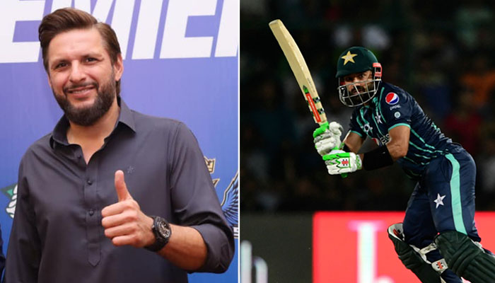 Shahid Afridi (L) and Mohammad Rizwan.— Facebook/AFP