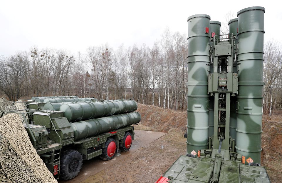 A view shows a new S-400 Triumph surface-to-air missile system after its deployment at a military base outside the town of Gvardeysk near Kaliningrad, Russia March 11, 2019.