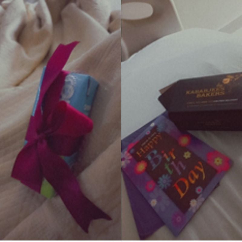 Two days before her birthday, admitted to the hospital, Tariq was not feeling well. Just to see a smile on my face, she got me this cute box, she shared calling her doctor the sweetest person she has met.