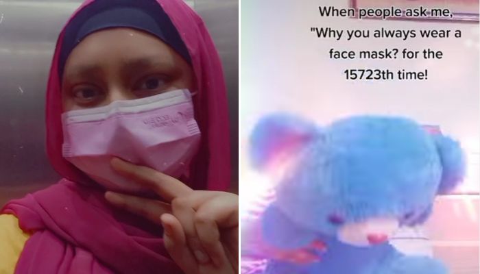 Fatima Tariq, 23, in her optimistic element, fighting cancer (l), screengrab from Fatima Tariqs Instagram video on her account — Instagram/ @chemodiaries_