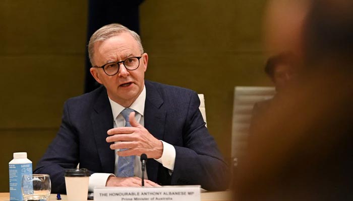 Australian Prime Minister Anthony Albanese speaks during the Australia-New Zealand Leaders Meeting at the Commonwealth Parliamentary Offices in Sydney, Australia, on Friday, July 8, 2022. — Reuters/File