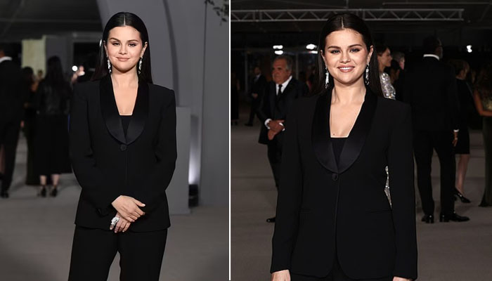 Selena Gomez looks drop dead gorgeous in black at the Academy