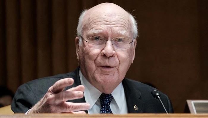 US Sen. Patrick Leahy (D-VT) speaks during the Senate Appropriations Subcommittee on State, Foreign Operations, and Related Programs hearing on Capitol Hill in Washington, US, April 27, 2022. — Reuters/File