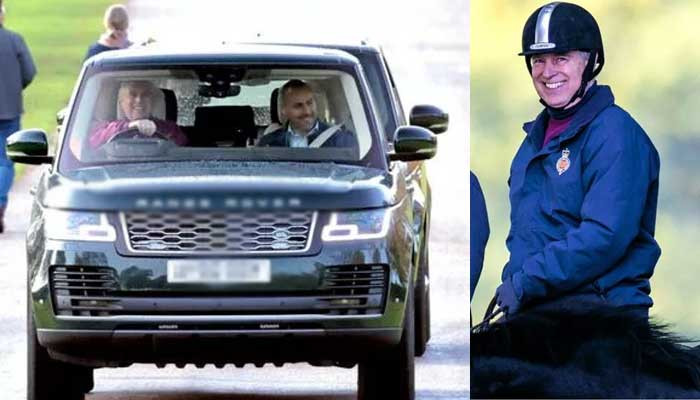 Prince Andrew seen smiling and riding horse after Ghislaine Maxwell's