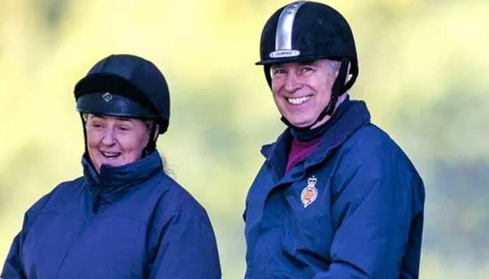Prince Andrew seen smiling and riding horse after Ghislaine Maxwells new interview from prison