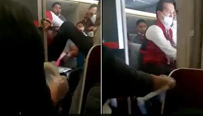 Pendaratan darurat saat penumpang yang marah dan mabuk gigit jari pramugari