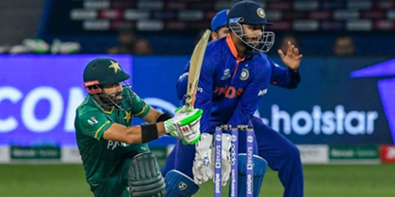 Pakistan’s Mohammad Rizwan plays a shot during the ICC men’s T20 World Cup cricket match between India and Pakistan at the Dubai International Cricket Stadium. — Reuters