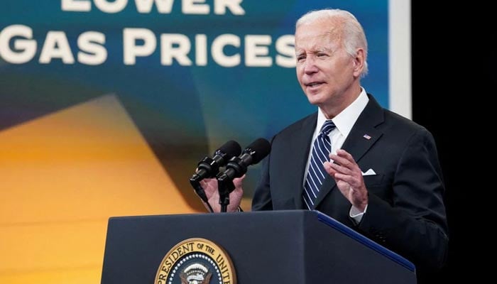 US President Joe Biden calls for a federal gas tax holiday as he speaks about gas prices during remarks in the Eisenhower Executive Office Buildings South Court Auditorium at the White House in Washington, US, June 22, 2022. — Reuters/File