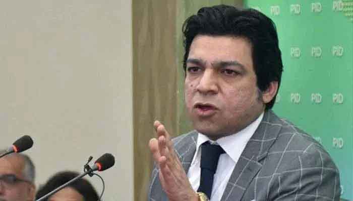 PTI leader and former federal minister Faisal Vawda speaks to the media in this undated file photo. -APP