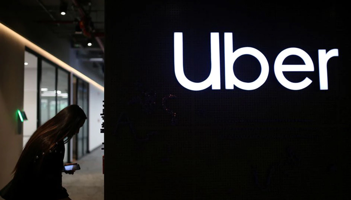Ubers logo is pictured at its office in Bogota, Colombia, December 12, 2019. The picture was taken on December 12, 2019. — Reuters
