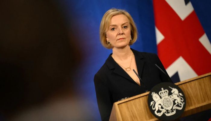 British Prime Minister Liz Truss attends a news conference in London, Britain, October 14, 2022.— Reuters