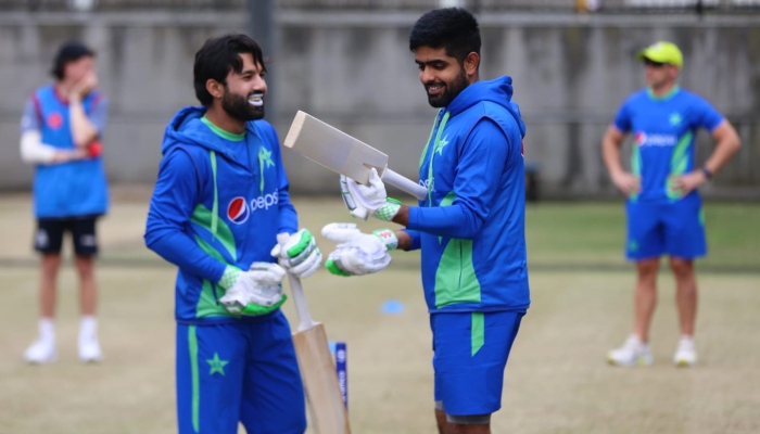 Pakistan batters Babar Azam and Mohammad Rizwan. — PCB
