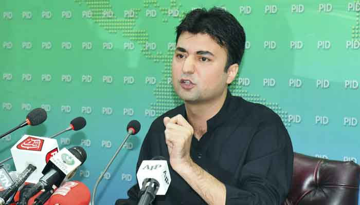 PTI leader Murad Saeed addressing a press conference in Islamabad on October 25, 2020. — PID/ File