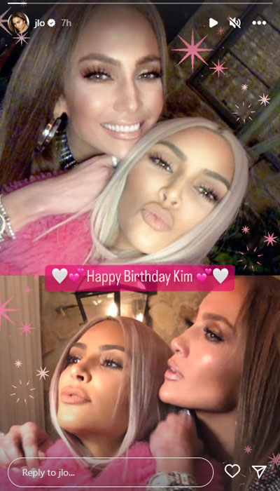 Jennifer Lopez mengirimkan ucapan selamat ulang tahun kepada 'mentee' Kim Kardashian