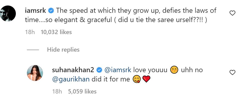 Shah Rukh Khan becomes emotional seeing Suhana Khan wearing a saari