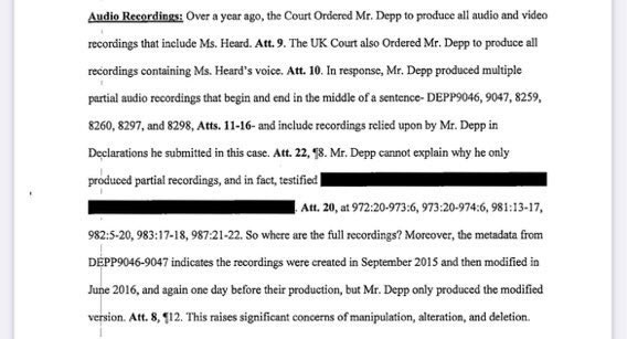 Johnny Depp, Amber Heards unsealed court documents