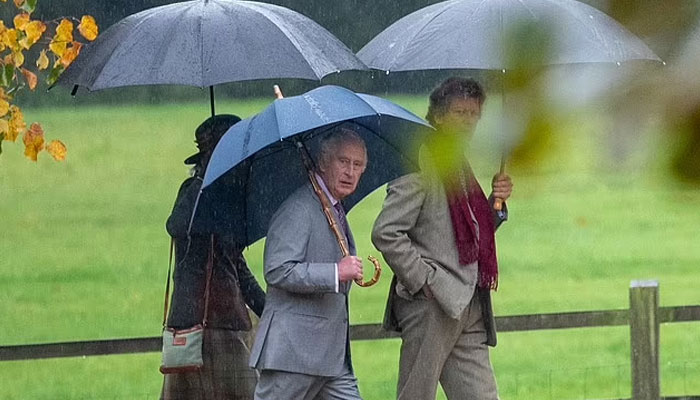 King Charles unfazed by rain during 1st trip to Norfolk estate since Queens death