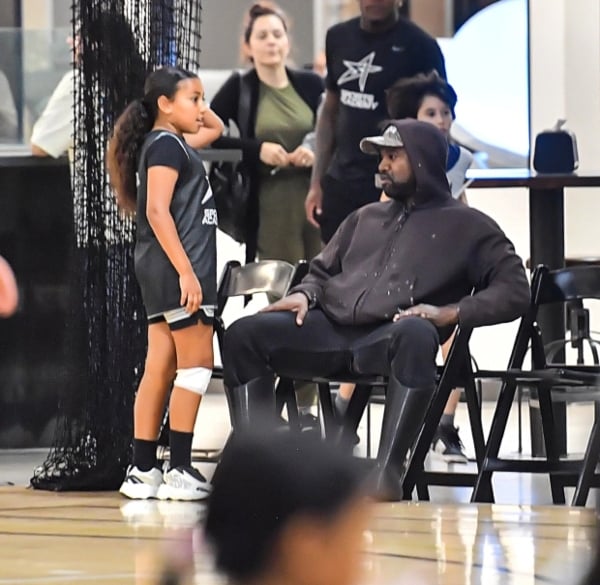 Kanye West joins daughter North at basketball game amid anti-semitic comments row