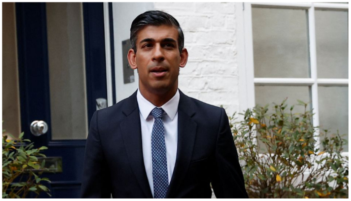 Britains Conservative MP Rishi Sunak leaves his home address in London, Britain October 24, 2022. — Reuters/Peter Nicholls