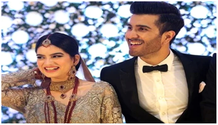 Aliza Sultan with her ex-husband Feroze Khan on their wedding day. — Instagram
