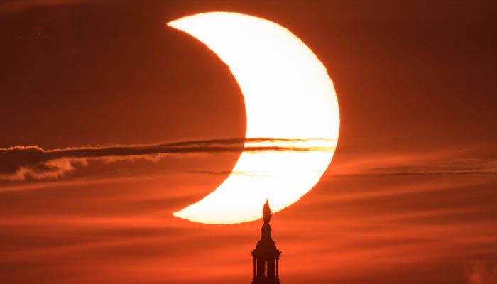 A partial solar eclipse. — AFP