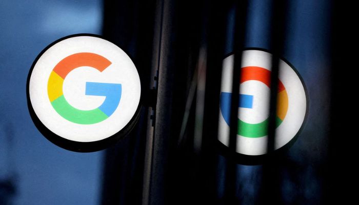 The logo for Google LLC is seen at the Google Store Chelsea in Manhattan, New York City, U.S., November 17, 2021.— Reuters