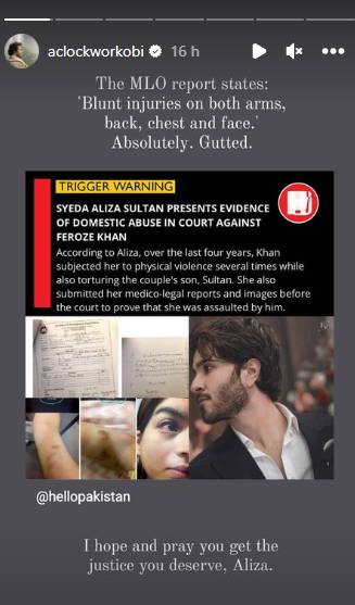 Pakistani celebrities root for Syeda Aliza Sultan after abuse evidence emerge against Feroze Khan