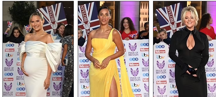 Holly Willoughby leads the ‘fashion queue’ in sweeping blush gown