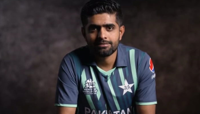 Pakistan skipper Babar Azam. Screenshot of ICC Digital video