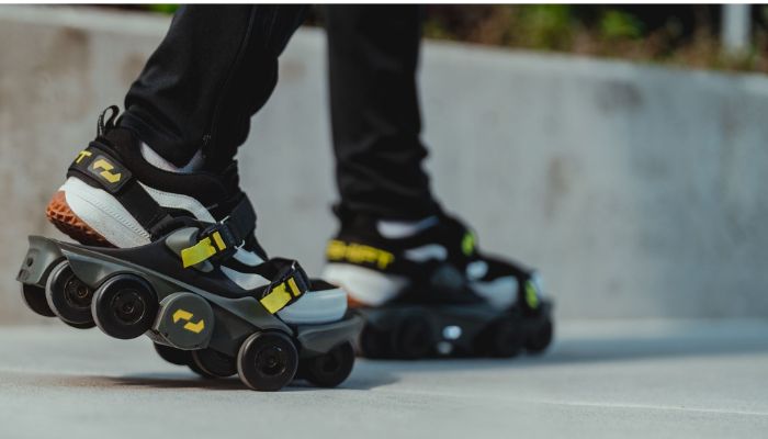 Moonwalkers have small electric motors that propel the eight tyres forward at up to 7mph.— Shift Robotics