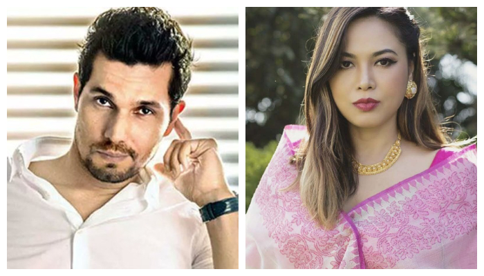 Randeep Hooda celebrates Diwali with Lin Laishram and his parents