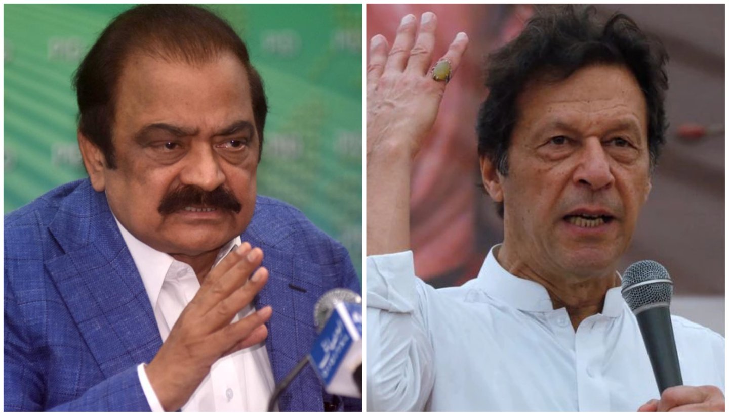 Interior Minister Rana Sanaullah says PTI Chairman Imran Khanonly knows the politics of hate as he calls his opponents thiefs and continues his loose talk against them. — AFP/Reuters/File