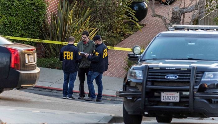 FBI agents work outside the home of U.S. House Speaker Nancy Pelosi where her husband Paul Pelosi was violently assaulted after a break-in at their house, according to a statement from her office, in San Francisco, California, US, October 28, 2022.— Reuters