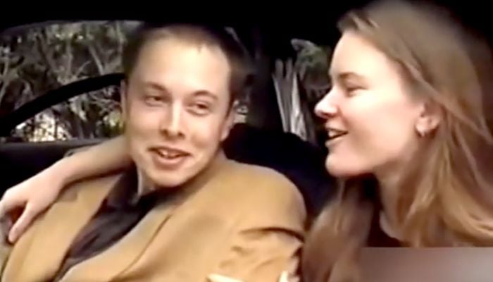 Screengrab video shows Elon Musk in 1999 with his then-fiance.— YouTube