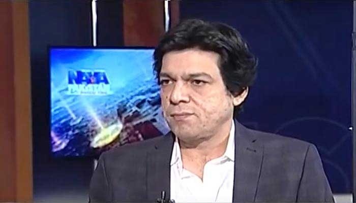 Former member of PTI Faisal Vawda speaks during an interview on Geo News programme Naya Pakistan. — Screengrab via YouTube