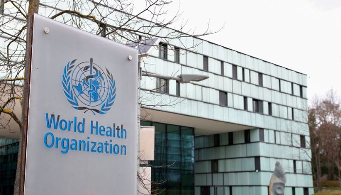 A logo is pictured outside a building of the World Health Organization (WHO) during an executive board meeting on update on the coronavirus outbreak, in Geneva, Switzerland, February 6, 2020.— Reuters