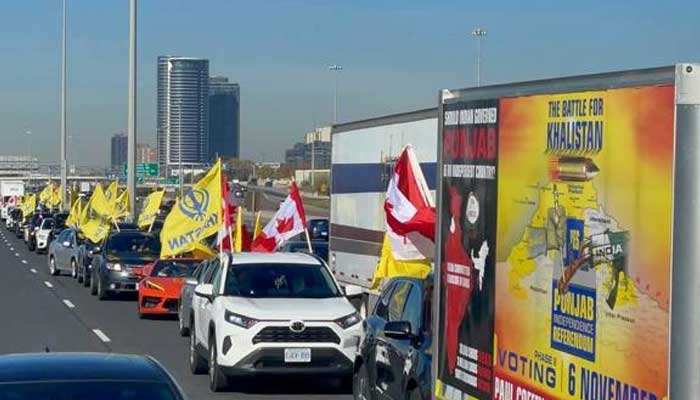 Sikh community participated in the“1984 Sikh Genocide” Remembrance Truck and Car Rally organised by the secessionist group Sikhs For Justice (SFJ). — Photo by reporter