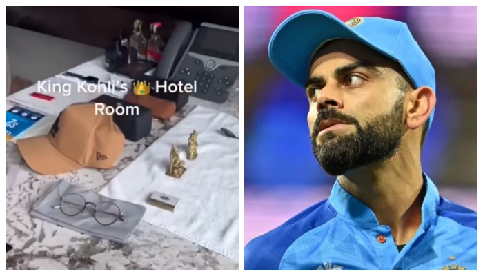 A screenshot of Indian batter Virat Kohlis Instagram reel (left) and Indian batter Virat Kohli. — Instagram/AFP